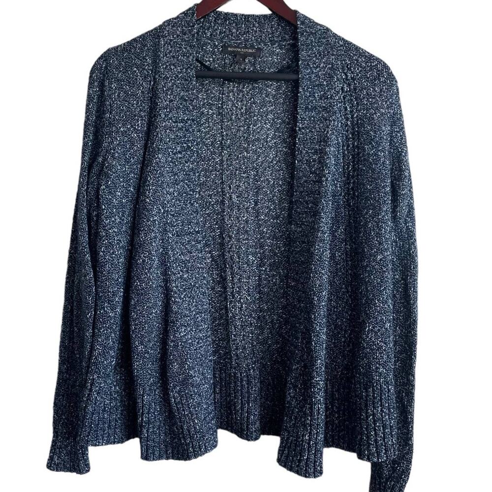 Banana Republic Women Cardigan Sweater S Blue Open Front Casual Minimalistic